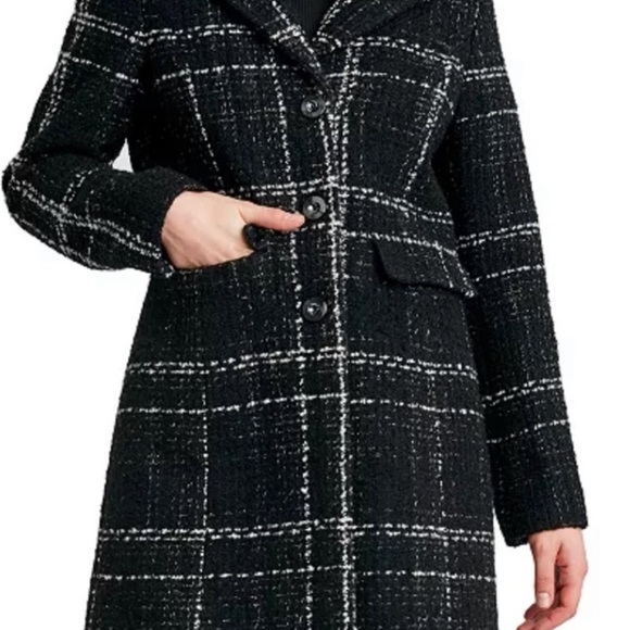 Single Breasted Tweed Walker Coat by Laundry Shelli Segal - Picture 1 of 6